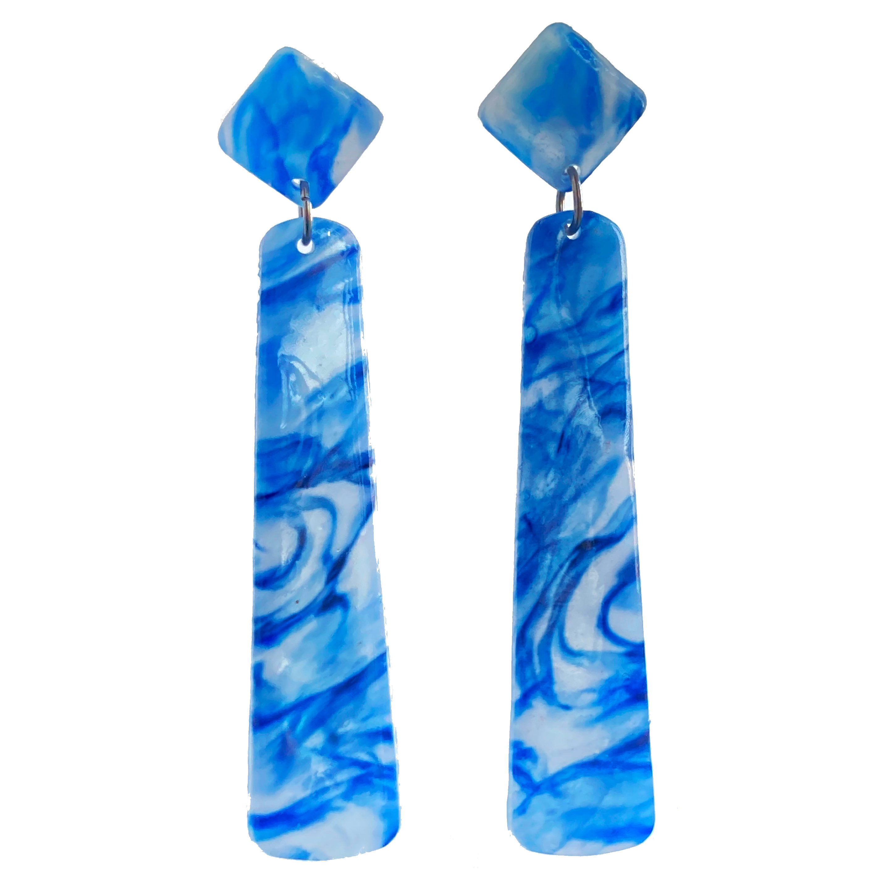 Blue Marble Long Dangles